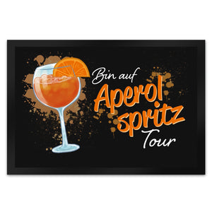 Cocktail Fußmatte in 35x50 cm mit Spruch Bin auf Aperol Spritz Tour