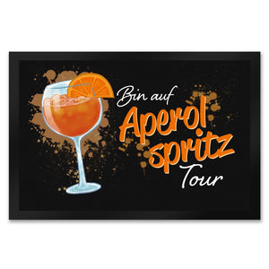 Cocktail Fußmatte in 35x50 cm mit Spruch Bin auf Aperol Spritz Tour