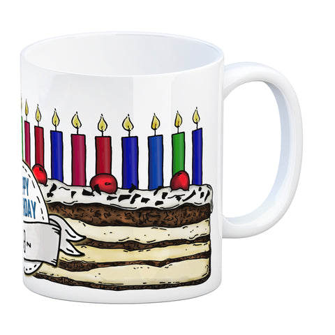 Geburtstagstorte Kaffeebecher zum 19. Geburtstag mit 19 Kerzen