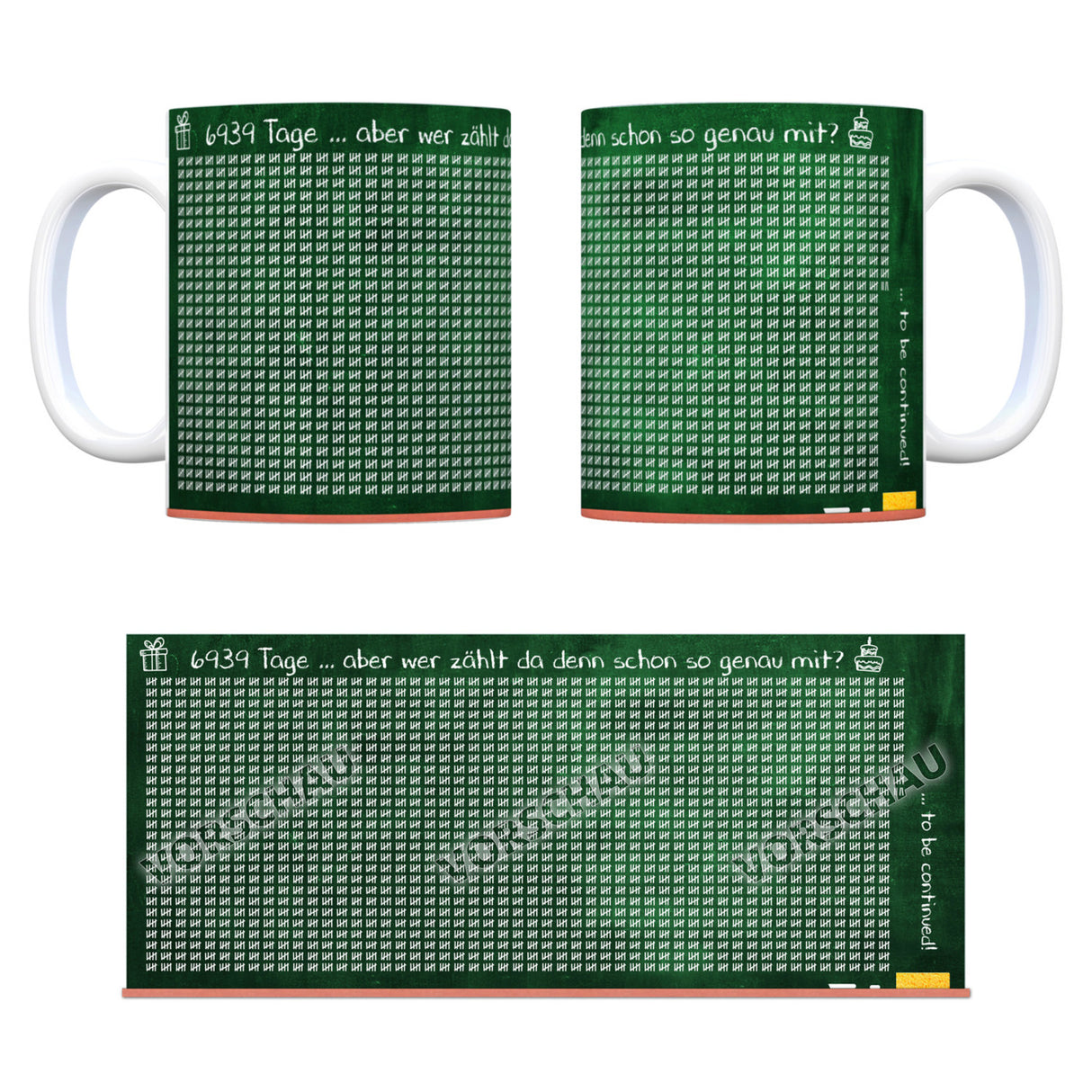 Tafel des Lebens - Tasse zum 19. Geburtstag - 6939 Tage gelebt