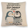 Pinguinpärchen Kissen mit Spruch Du bist mein Pinguin