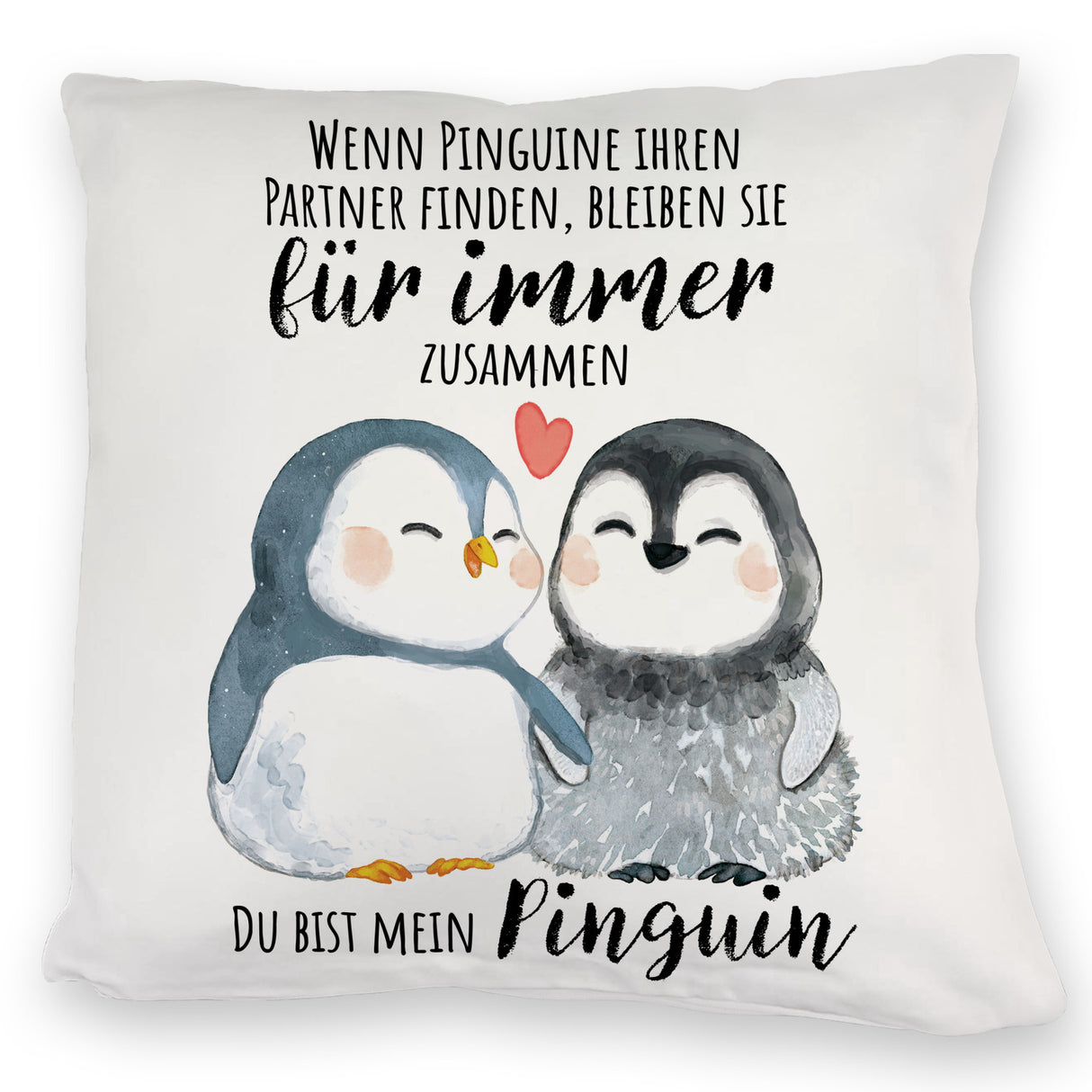 Pinguinpärchen Kissen mit Spruch Du bist mein Pinguin - Jetzt kaufen! –