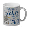 Möwe Kaffeebecher mit Spruch Heute mach ich erst mal nichts