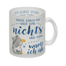 Möwe Kaffeebecher mit Spruch Heute mach ich erst mal nichts