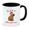 Weihnachts-Capybara Kaffeebecher mit Spruch Capy Christmas