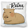 Capybara Kissen mit Spruch Relax Kissen