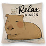 Capybara Kissen mit Spruch Relax Kissen