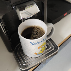Möwe Kaffeebecher mit Spruch Schietwetter