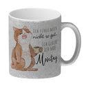 Katze Kaffeebecher mit Spruch Unwohlsein - Verdacht auf Montagsgefühl