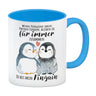 Pinguin Kaffeebecher mit Spruch Du bist mein ewiger Pinguin