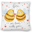 Pummel Biene Kissen mit Spruch Bee in love with you