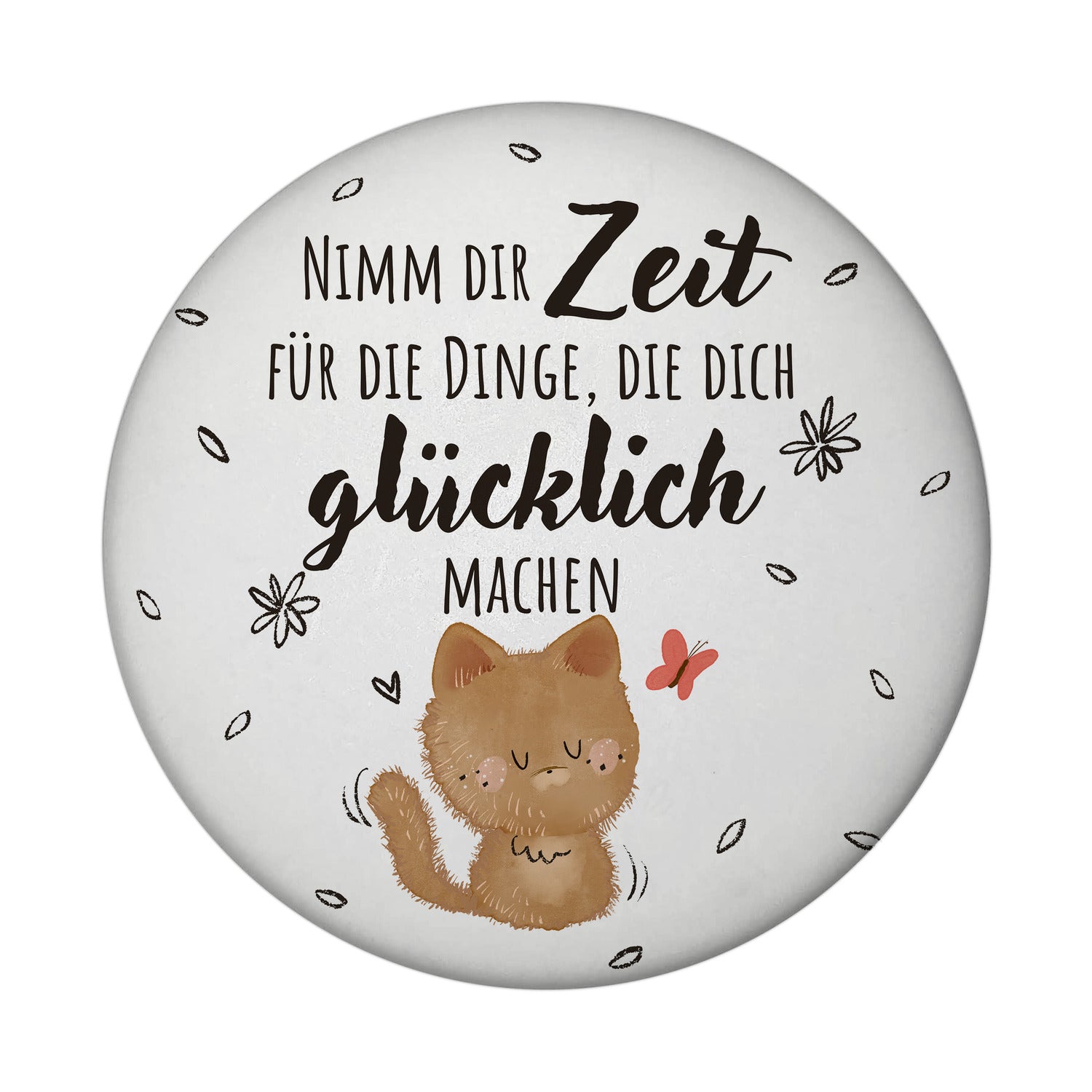 Quadratische Glückwunschkarte Mit Katzen-Motiv – Silberfarben, Mit Umschlag, Aus Frankreich