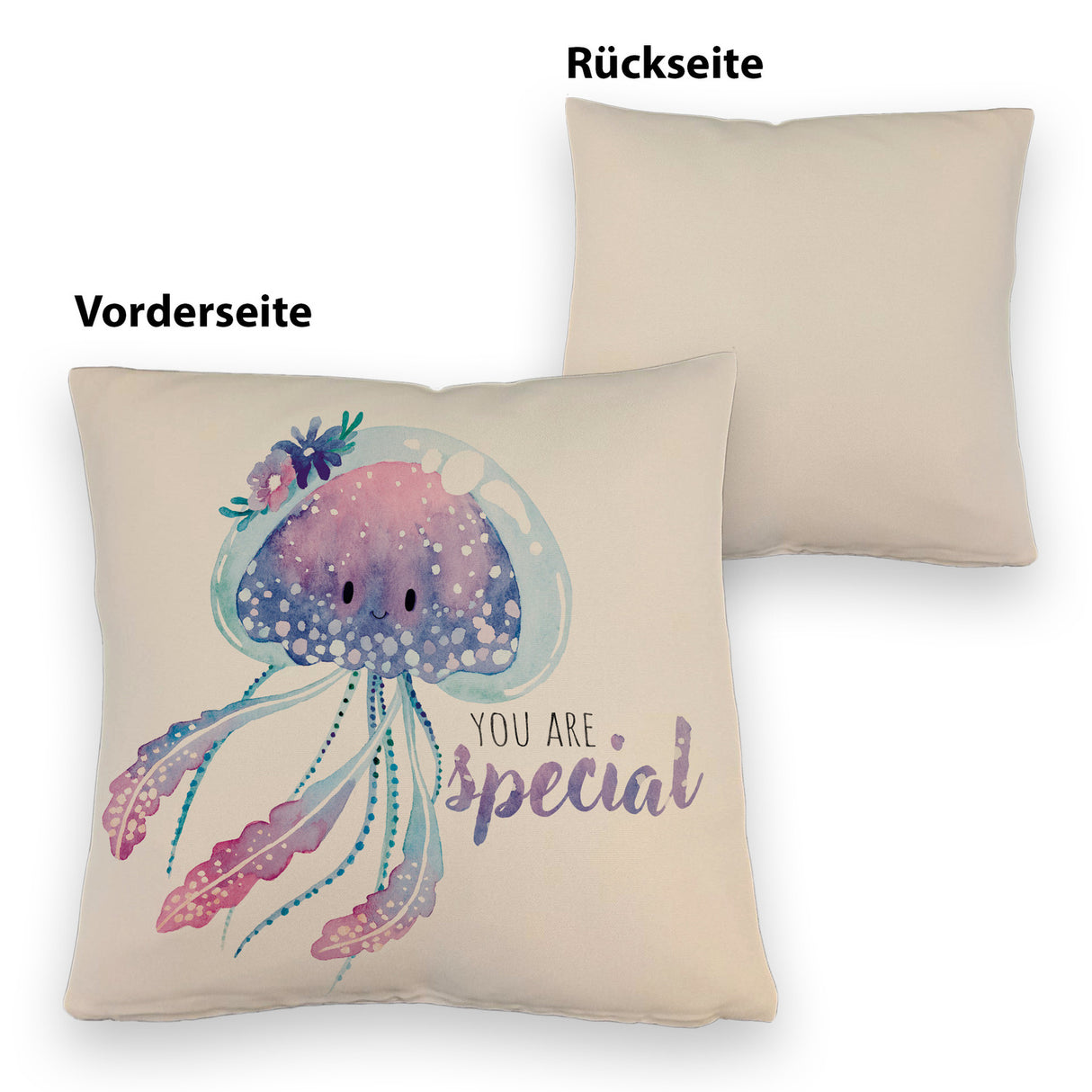Qualle Kissen mit Spruch You are special
