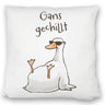 Gilbert die Gans Kissen mit Spruch Gans gechillt