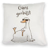 Gilbert die Gans Kissen mit Spruch Gans gechillt