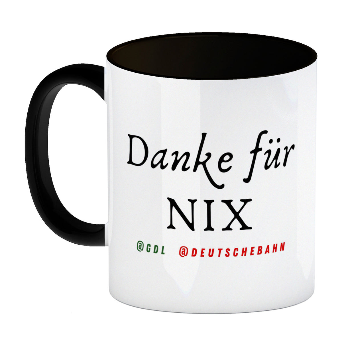 Bahnstreik Kaffeebecher mit Spruch Danke für Nix @GDL @Deutschebahn