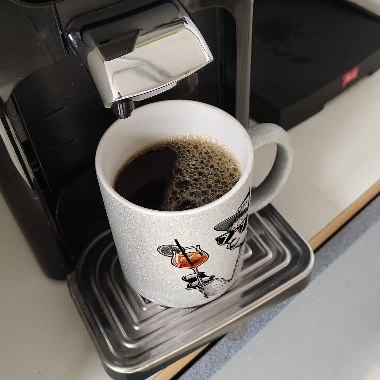 Lama Tasse Alpaka mit Aperol Spritz Kaffeebecher