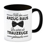 Trauzeuge Kaffeebecher Hol den Anzug raus