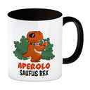 Aperolo Saufus Rex Kaffeebecher mit Spruch Cocktail T-Rex