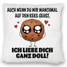 Ich liebe dich ganz doll Cookie Keks Kissen