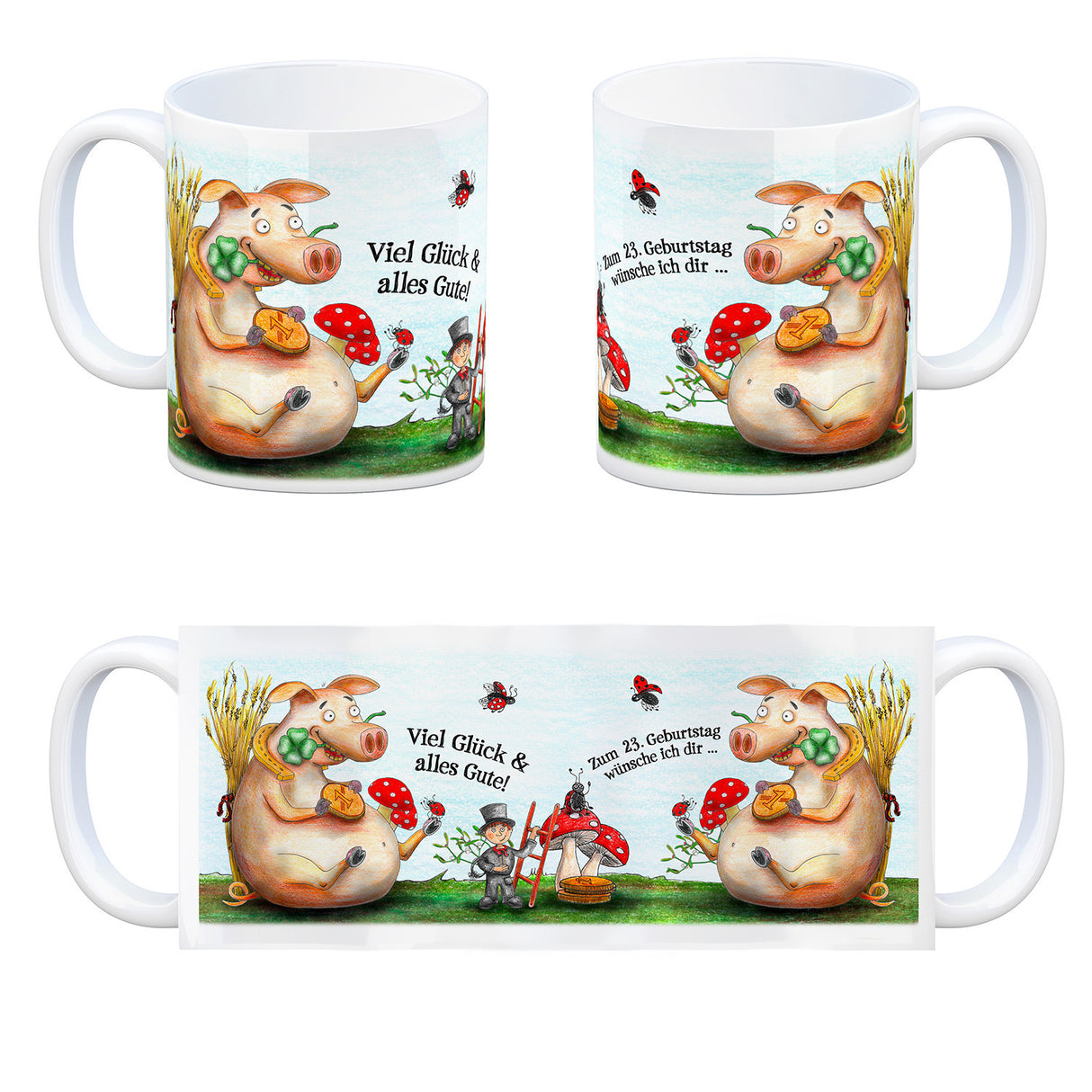 Viel Glück zum 23. Geburtstag Kaffeebecher