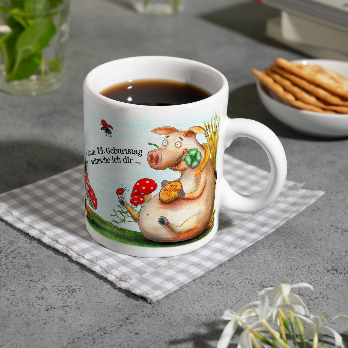 Viel Glück zum 23. Geburtstag Kaffeebecher