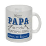 Papa Geschenk Kaffeebecher mit Spruch Wenn Papa scheitert scheitert jeder