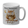 Eule Kaffeebecher mit Spruch Mein Seelentier Eule