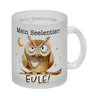 Eule Kaffeebecher mit Spruch Mein Seelentier Eule