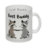 Waschbär Bruder und Kumpel Kaffeebecher mit Spruch Best Buddy