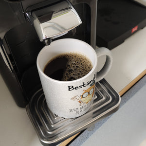 Bestandene Prüfung Eule Kaffeebecher mit Spruch Lizenz zum Klugscheißen