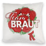 Team Braut Kissen mit Rosenstrauß