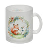 Fuchs und Hase mit Blumenkranz Kaffeebecher