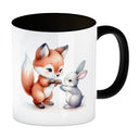 Fuchs und Hase Tierkinder Kaffeebecher