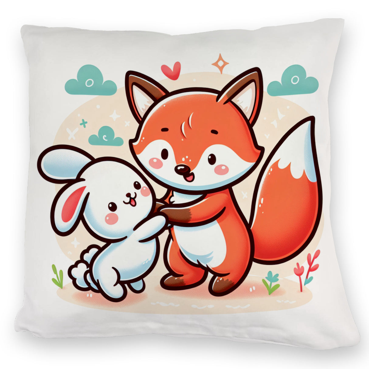 Fuchs und Kaninchen Kissen