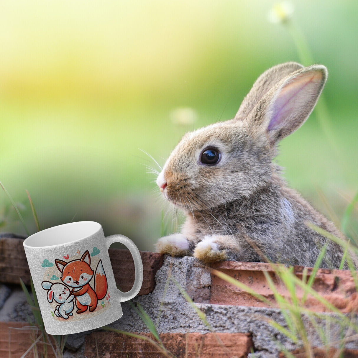 Fuchs und Kaninchen Kaffeebecher