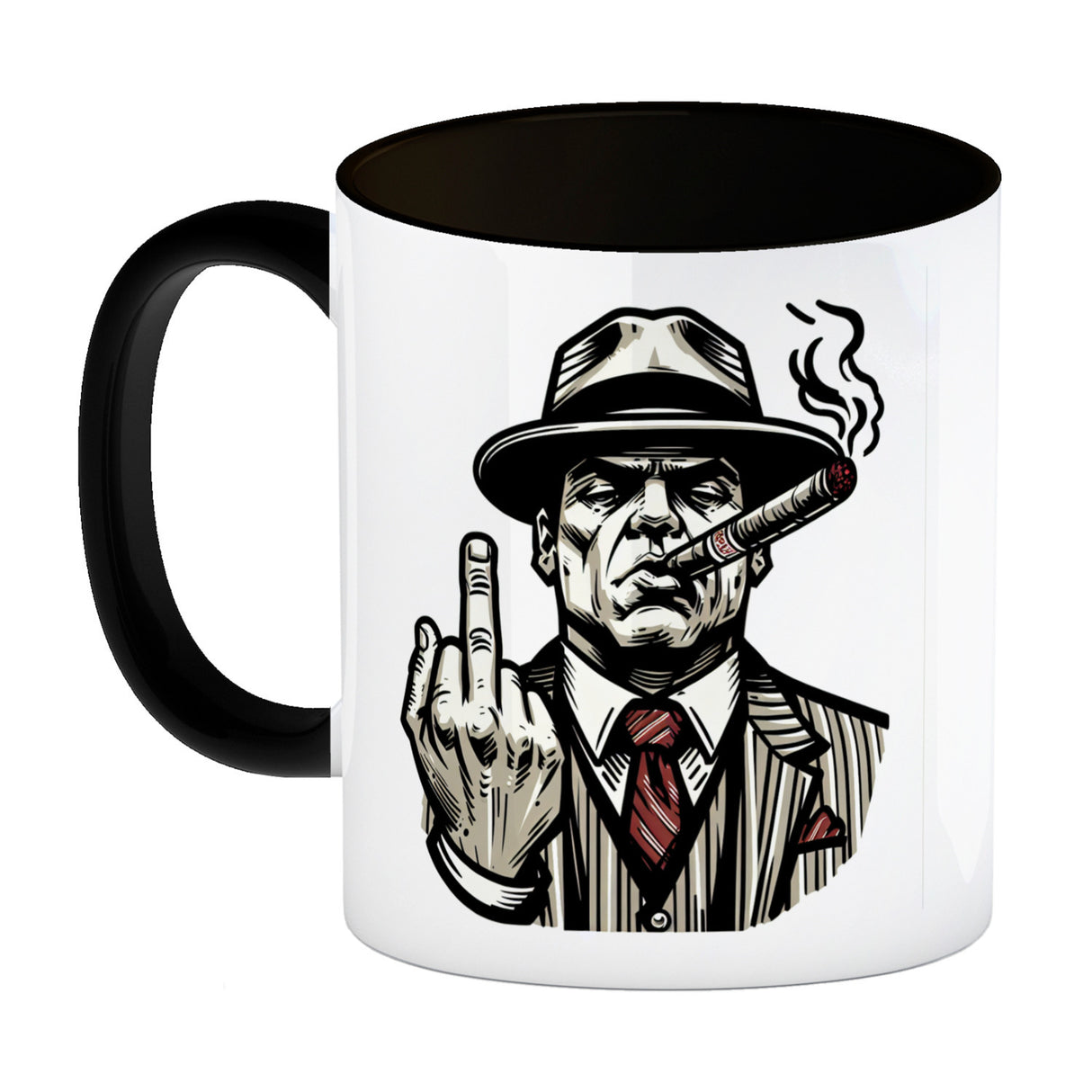 Mittelfinger Mafiaboss Kaffeebecher