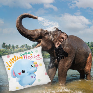 Elefant Kissen mit Spruch Little sweetheart