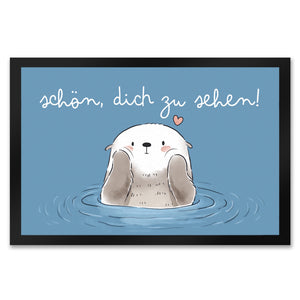 Otter Fußmatte in 35x50 cm mit Spruch Schön dich zu sehen