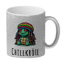 Schildkröte Rastafari Kaffeebecher mit Spruch Chillkröte