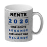 Rente 2026 Kaffeebecher mit Spruch Rente 2026 Legende geht