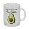 Niedliche Avocado Kaffeebecher mit Spruch Avocados machen glücklich