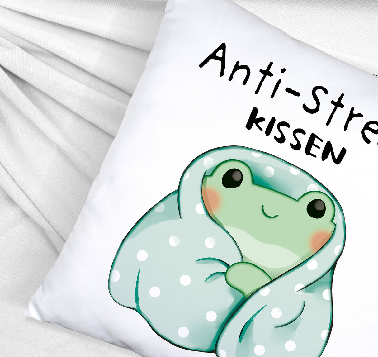 Frosch er Decke Kissen mit Spruch Anti-Stress Kissen