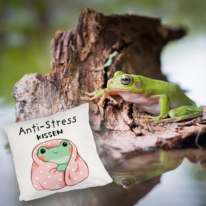 Frosch er Decke Kissen mit Spruch Anti-Stress Kissen