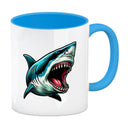 Weißer Hai Comic Kaffeebecher