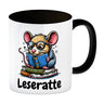 Leseratte Kaffeebecher mit Spruch Leseratte