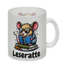 Leseratte Kaffeebecher mit Spruch Leseratte