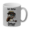 Cooler Otter Kaffeebecher mit Spruch Hot Hotter Otter