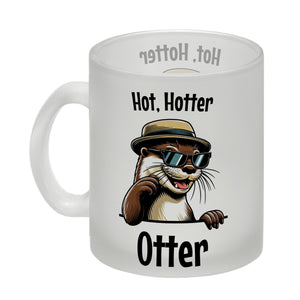 Cooler Otter Kaffeebecher mit Spruch Hot Hotter Otter