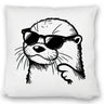 Cooler Otter mit Sonnenbrille Kissen